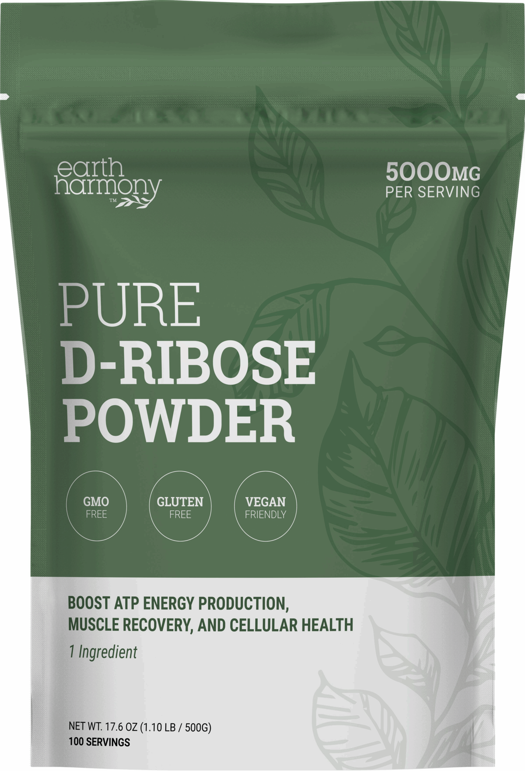 Earth Harmony - Pure D-Ribose Powder (500g)